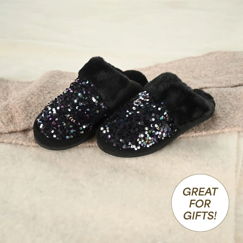 C.C Multi-Option Colorful Slip-On Slippers With Faux Fur Lining Indoor-Outdoor House For Women