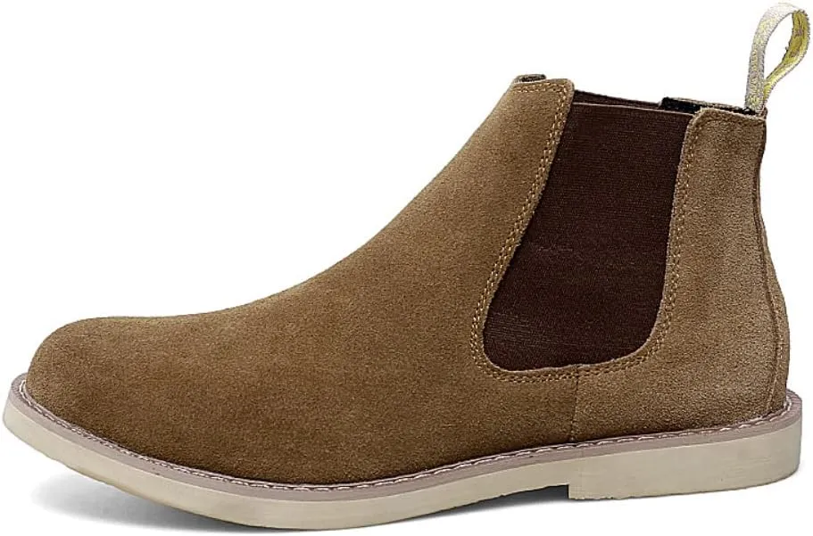Chelsea Boots Men Suede Leather Casual Chukka Ankle Boots Classic Elastic Dress Ankle Boots for Men Outdoor Fashion Shoes