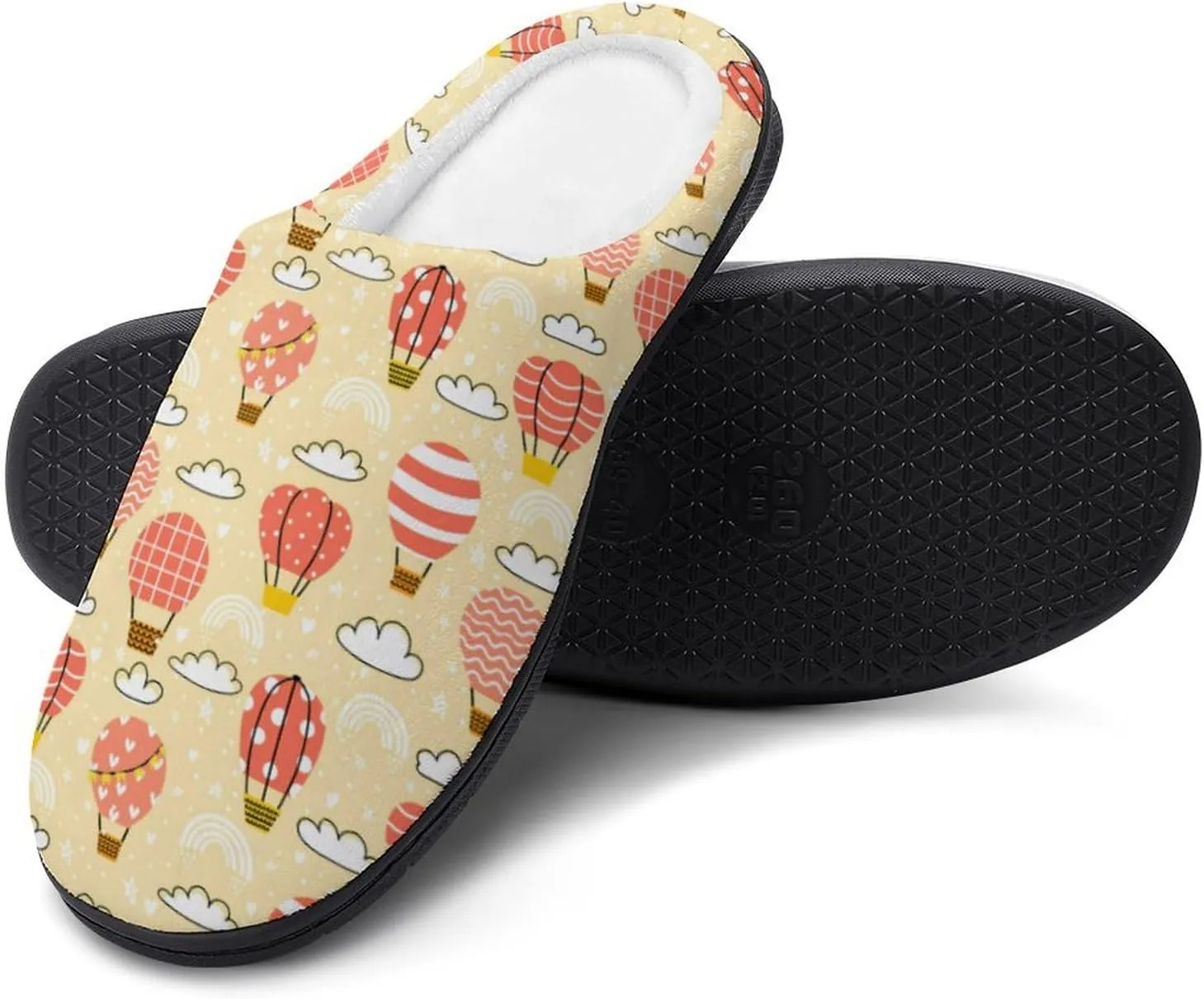 Christmas Clog Slippers Ladies Non-Slip Warm House Slippers Womens Cotton Slipper Bedroom Slip-On Shoes Indoor Outdoor