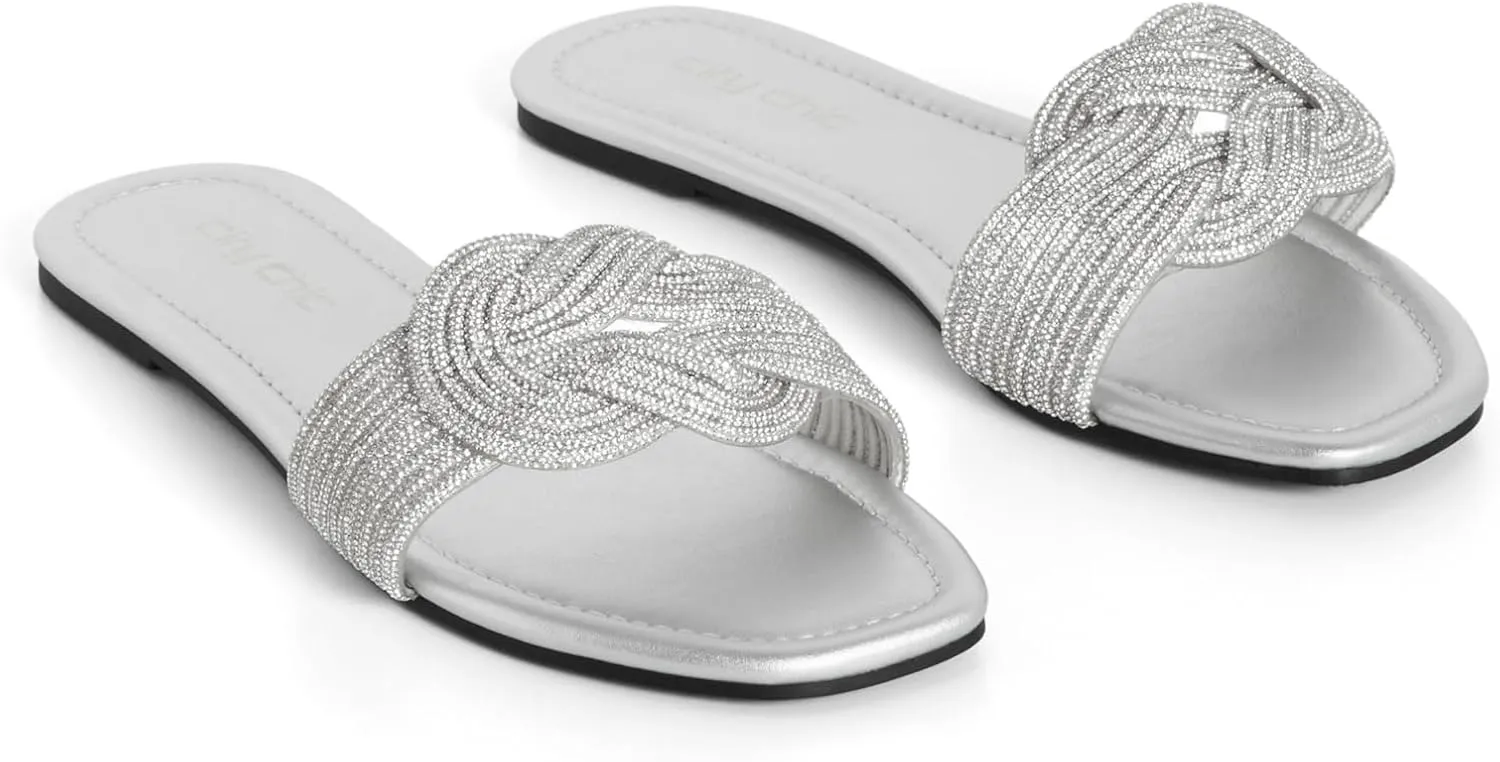 City Chic Women's Sparkle Slide Slipper