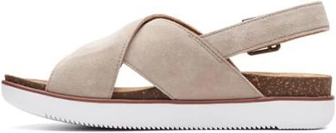 Clarks Women's Elayne Cross Flat Sandal