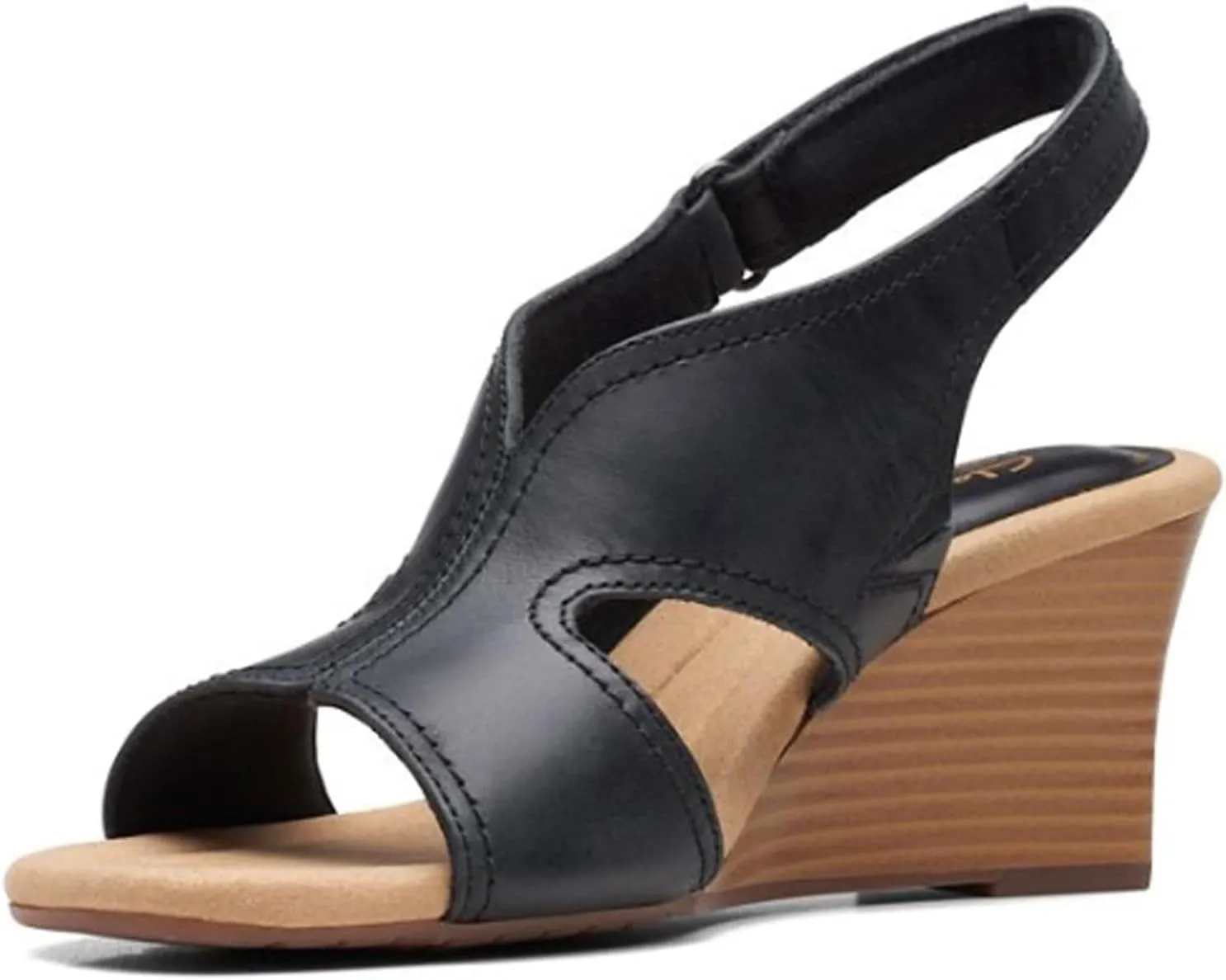 Clarks Womens Kyarra Aster Wedge Wedge Heels