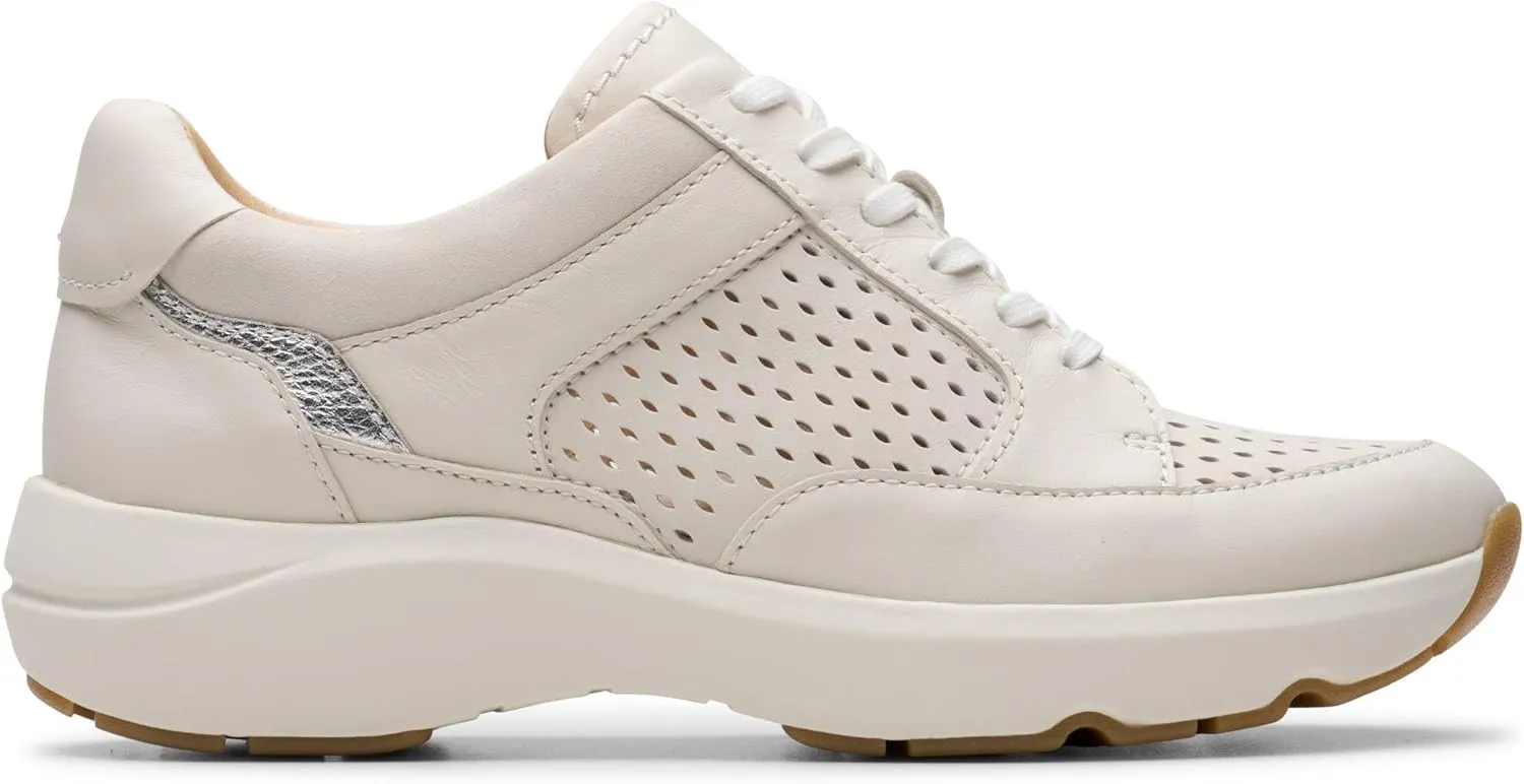 Clarks Women's Tivoli Walk Trainers, Off White Combi, 6 Women