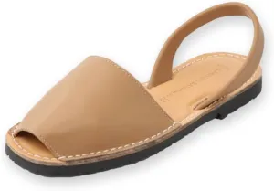 Classic Comfortable Flat Sandals for Women, Dressy Soft Leather Peep Toe Sandals for Women, Versatile Casual Slip-on Flats