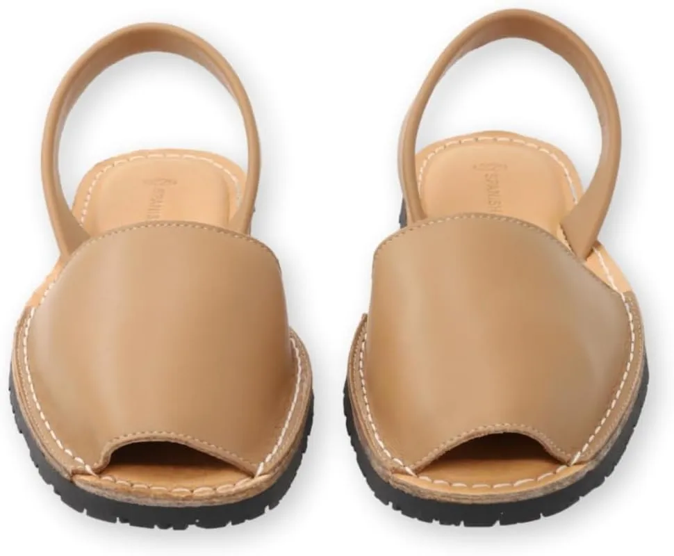 Classic Comfortable Flat Sandals for Women, Dressy Soft Leather Peep Toe Sandals for Women, Versatile Casual Slip-on Flats