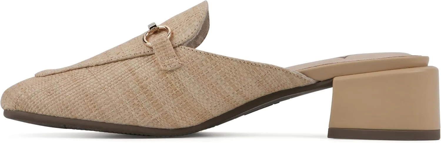 CLIFFS BY WHITE MOUNTAIN Women's Quin Low Block Heel Loafer Style Mule