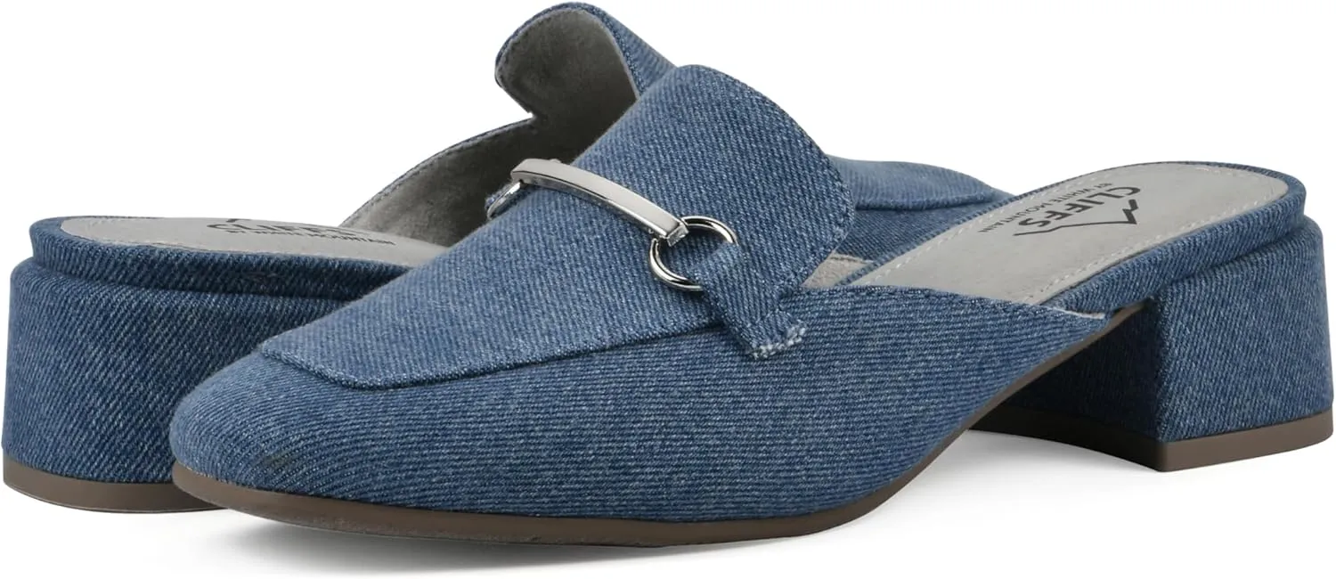 CLIFFS BY WHITE MOUNTAIN Women's Quin Low Block Heel Loafer Style Mule