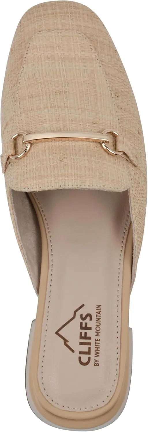 CLIFFS BY WHITE MOUNTAIN Women's Quin Low Block Heel Loafer Style Mule