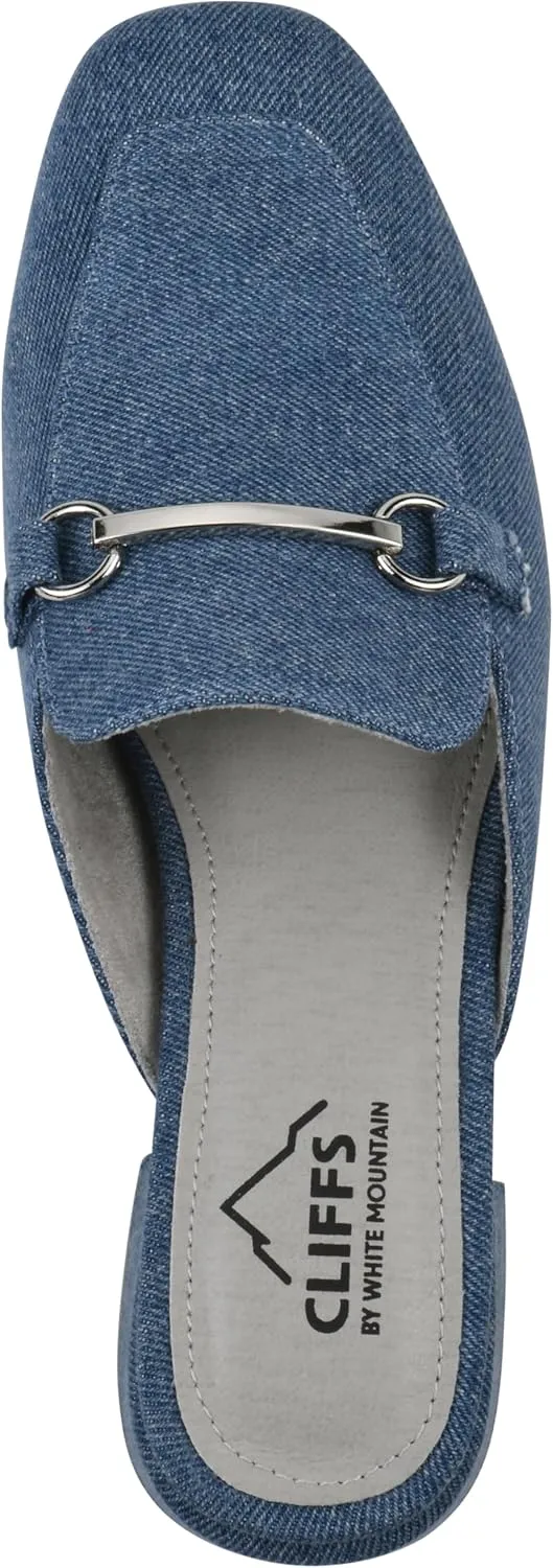 CLIFFS BY WHITE MOUNTAIN Women's Quin Low Block Heel Loafer Style Mule
