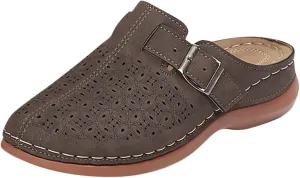Clogs for Women Mules Slip on Summer Breathable Hollow Out Closed Toe Sandals Casual Lightweight Backless Slide Loafers Comfortable Simple Summer Vacation Flat Shoes