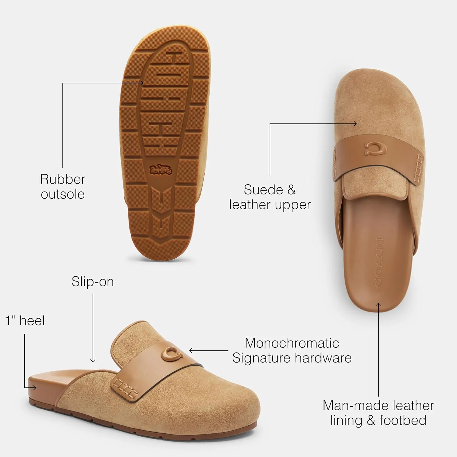 Coach Women's Sculpted C Clog Slipper