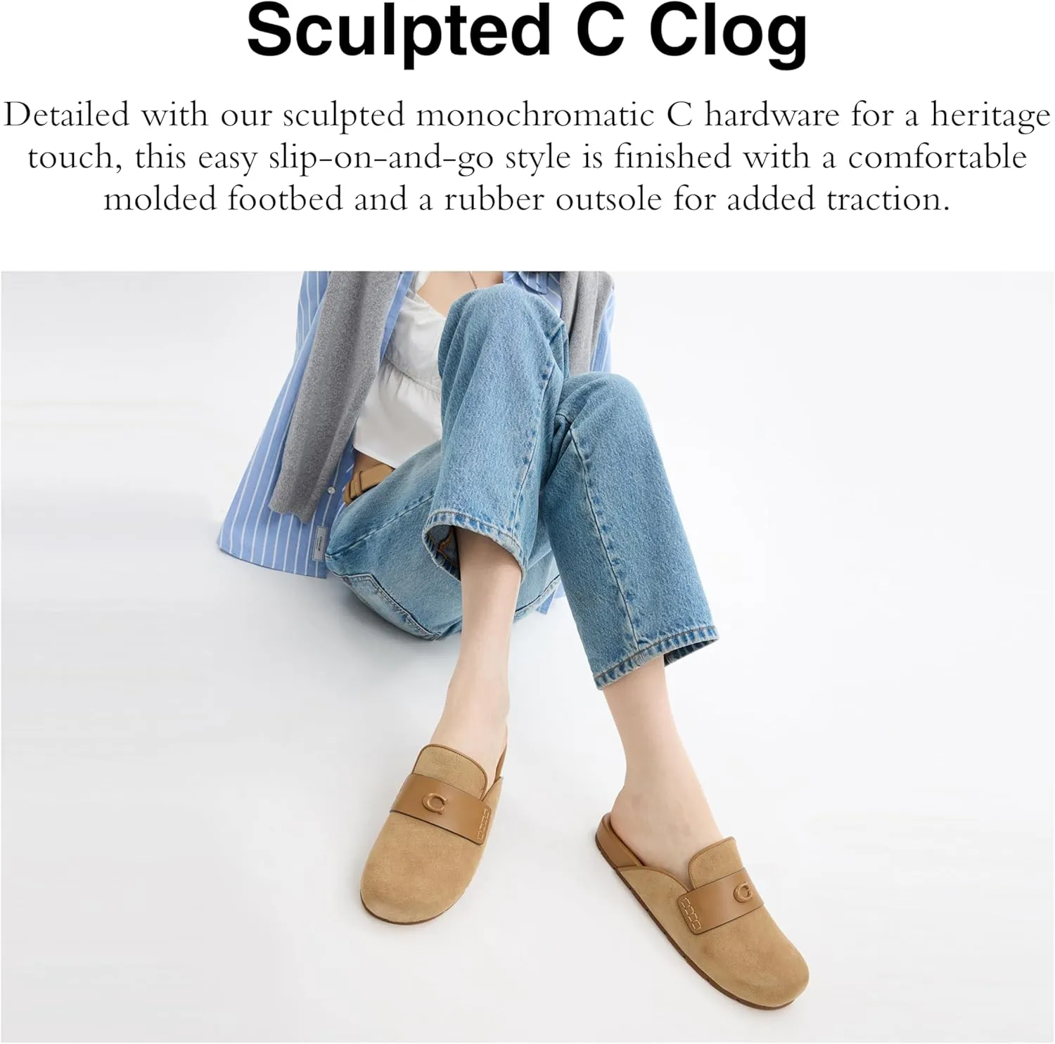Coach Women's Sculpted C Clog Slipper