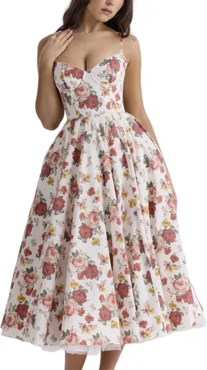 Cocktail Dresses Corset for Women,Sexy Spaghetti Straps Dresses, Womens Summer Sleeveless A-Line Mini Dress