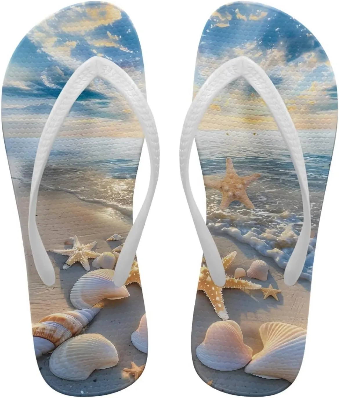 Coloranimal Womens Flip Flops Summer Beach Sandals Non Slip Flip Flops Thong Sandals for Women Lightweight Ladies Slip On Summer Slippers