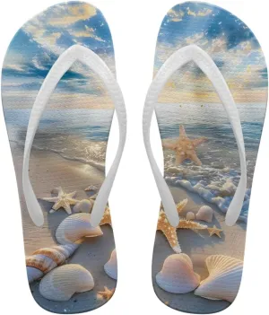 Coloranimal Womens Flip Flops Summer Beach Sandals Non Slip Flip Flops Thong Sandals for Women Lightweight Ladies Slip On Summer Slippers