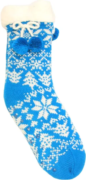 Columbia Unisex Slipper Socks, Fjord Blue, 1 Pair, Medium/Large