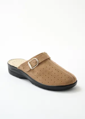 Comfort width mule slippers
