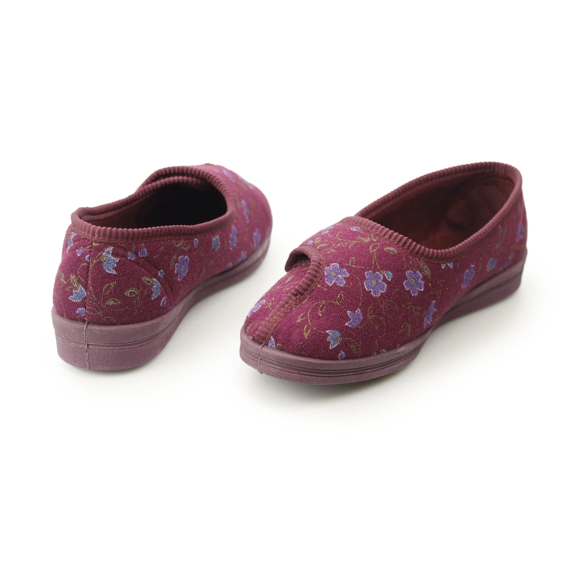 Comfylux DIANA Womens Full Slippers Wine