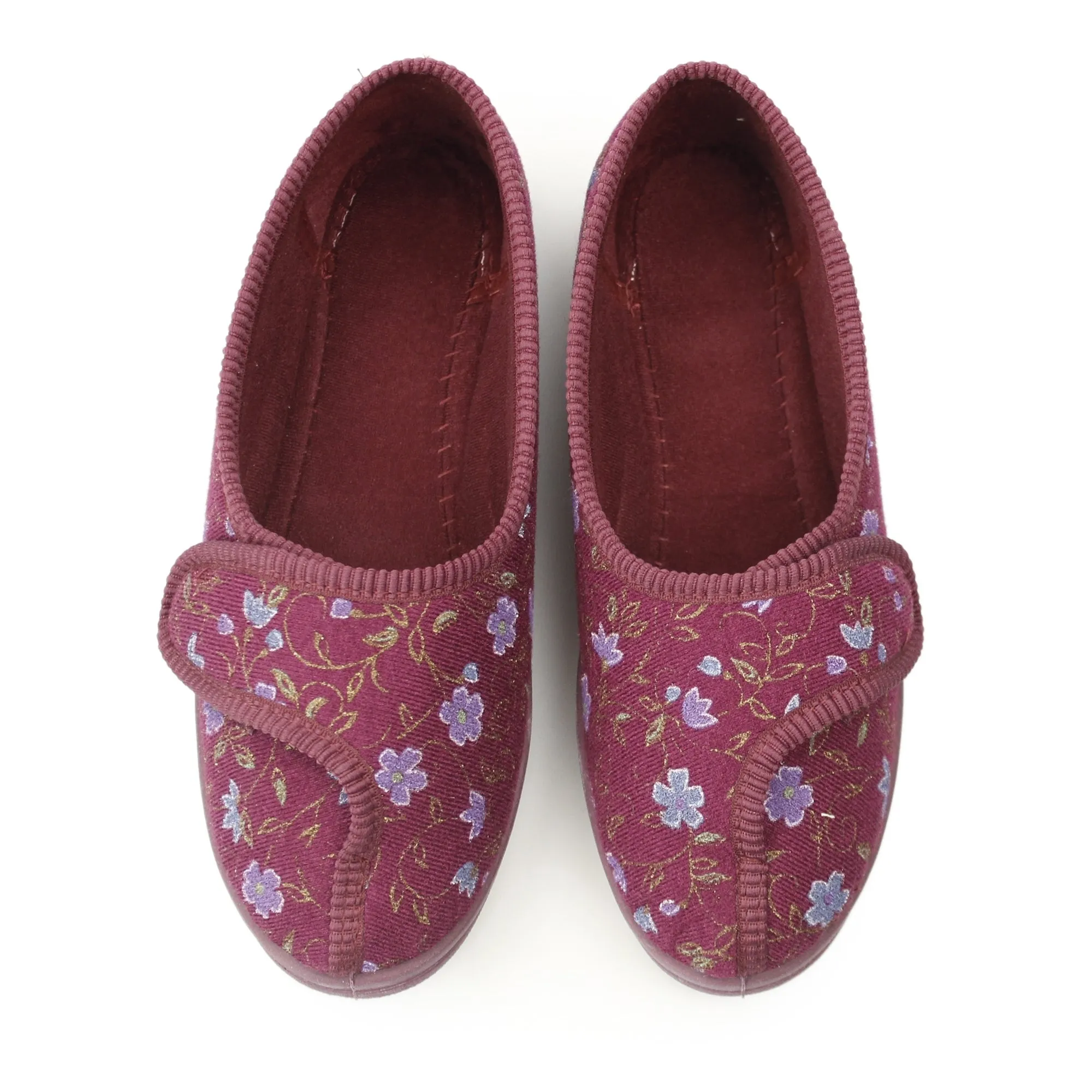 Comfylux DIANA Womens Full Slippers Wine