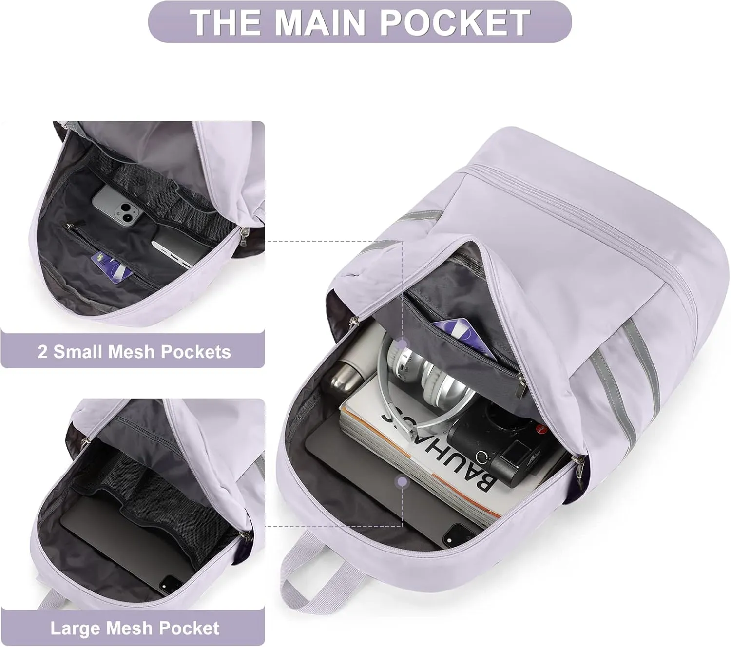 Coofay Gym Backpack for Women - Waterproof, Lightweight, Large Travel Sports Gym Bag with Shoe Compartment