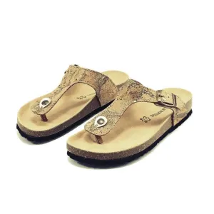 Cork Wedge Sandal Bio with Neomap Pattern