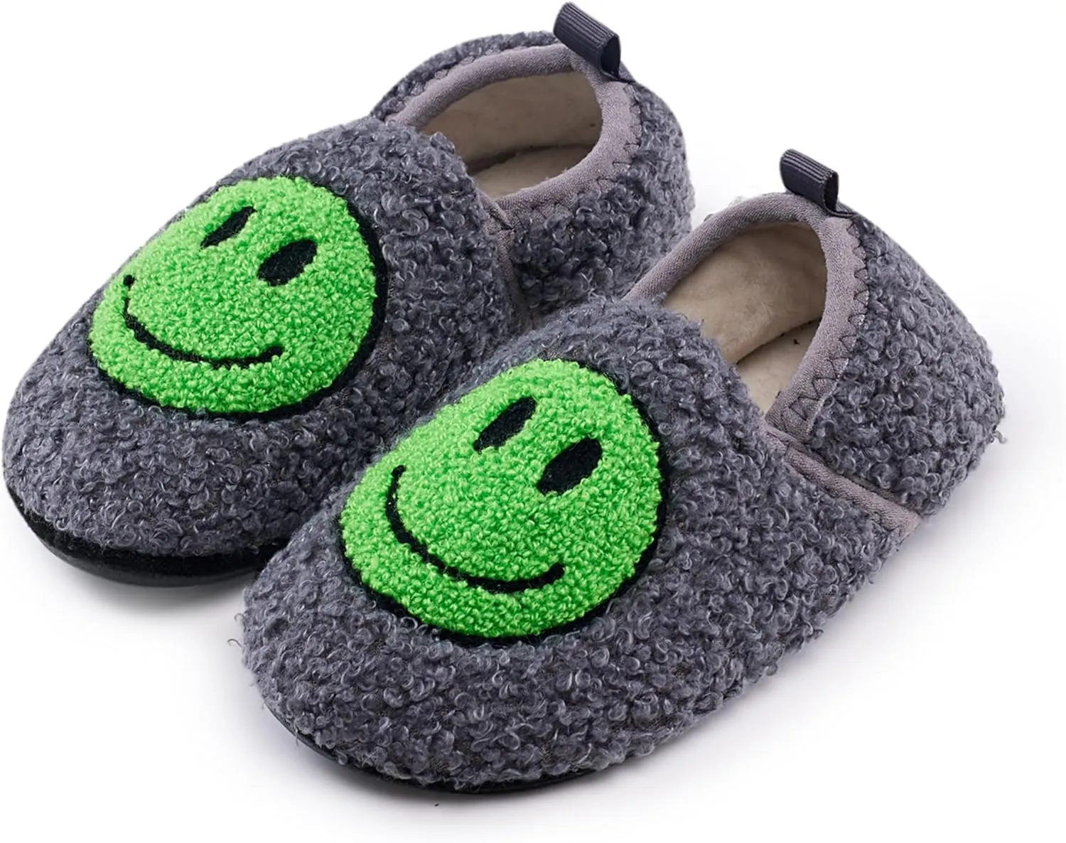 COVS Smile Face Slippers Kids Toddler Slippers for Boys Girls Slippers Toddler House Shoes Non-Slip TPR Soft Sole Kids Slippers Home Socks Shoes