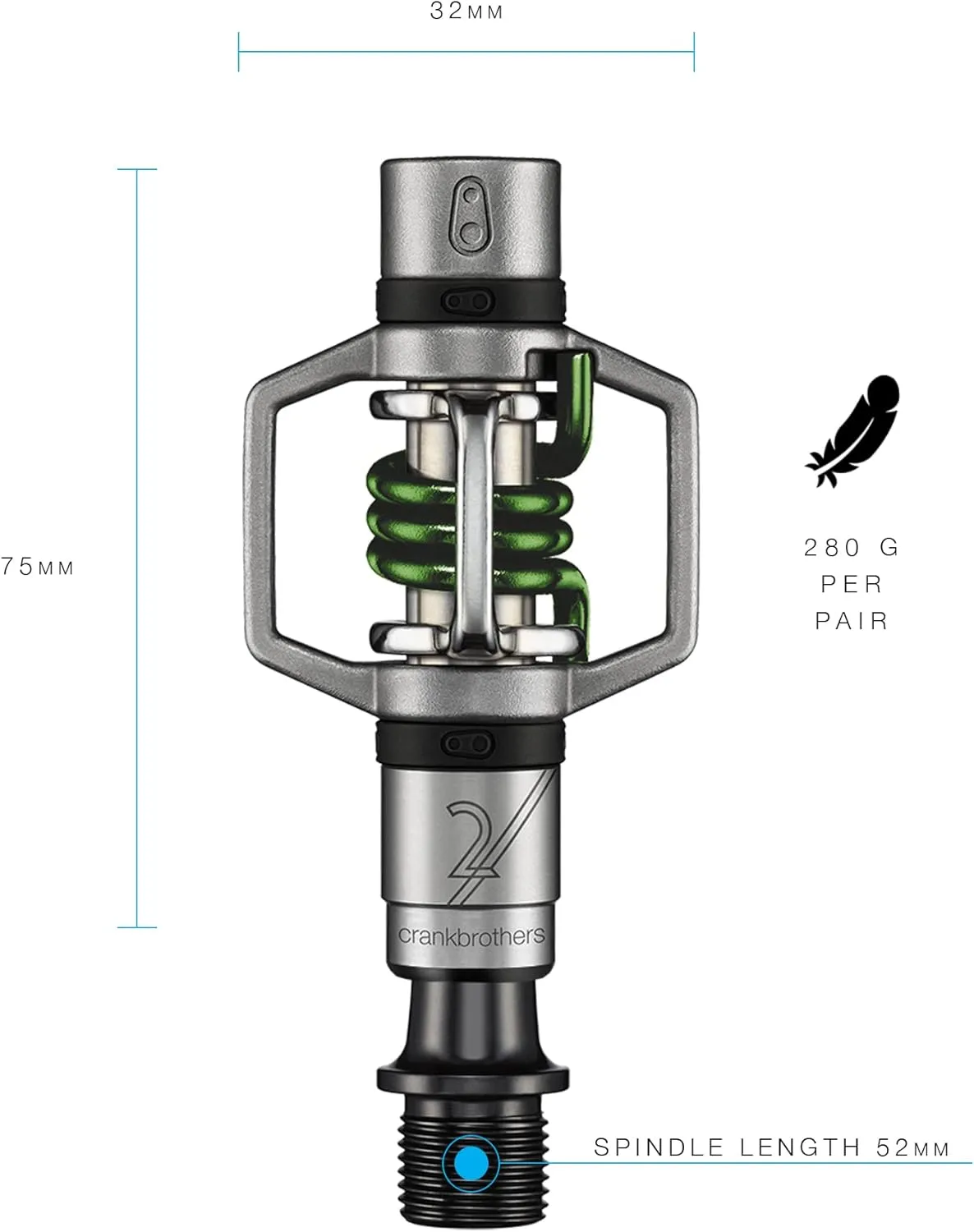 Crankbrothers Eggbeater MTB Clip-in Pedals - Minimal, Lightweight XC/Gravel Pedals