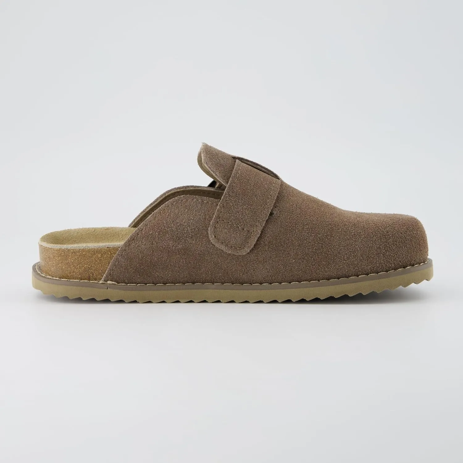 CUSHIONAIRE Women's Blain Genuine Suede Slip-On Clogs with   Memory Foam & Chic Buckle Mule - Comfortable, Non-Slip, Wide Widths Available