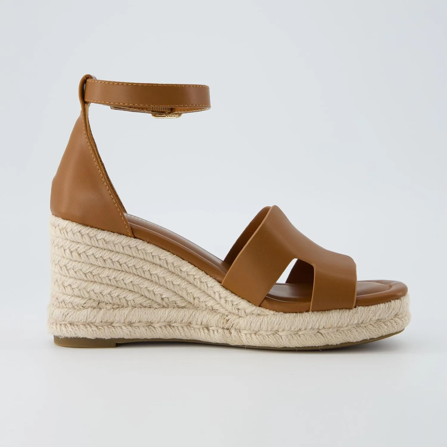 CUSHIONAIRE Women's Charlie Espadrille Wedge Sandal  Memory Foam and Wide Widths Available