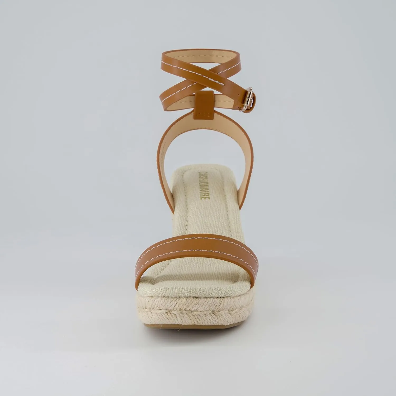 CUSHIONAIRE Women's Chico One Band Espadrille Wedge Sandal  Memory Foam