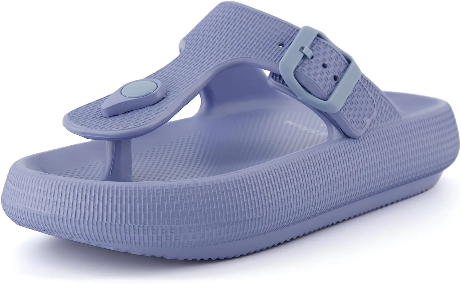 CUSHIONAIRE Women's Flo thong recovery cloud pool slide sandal with  Comfort