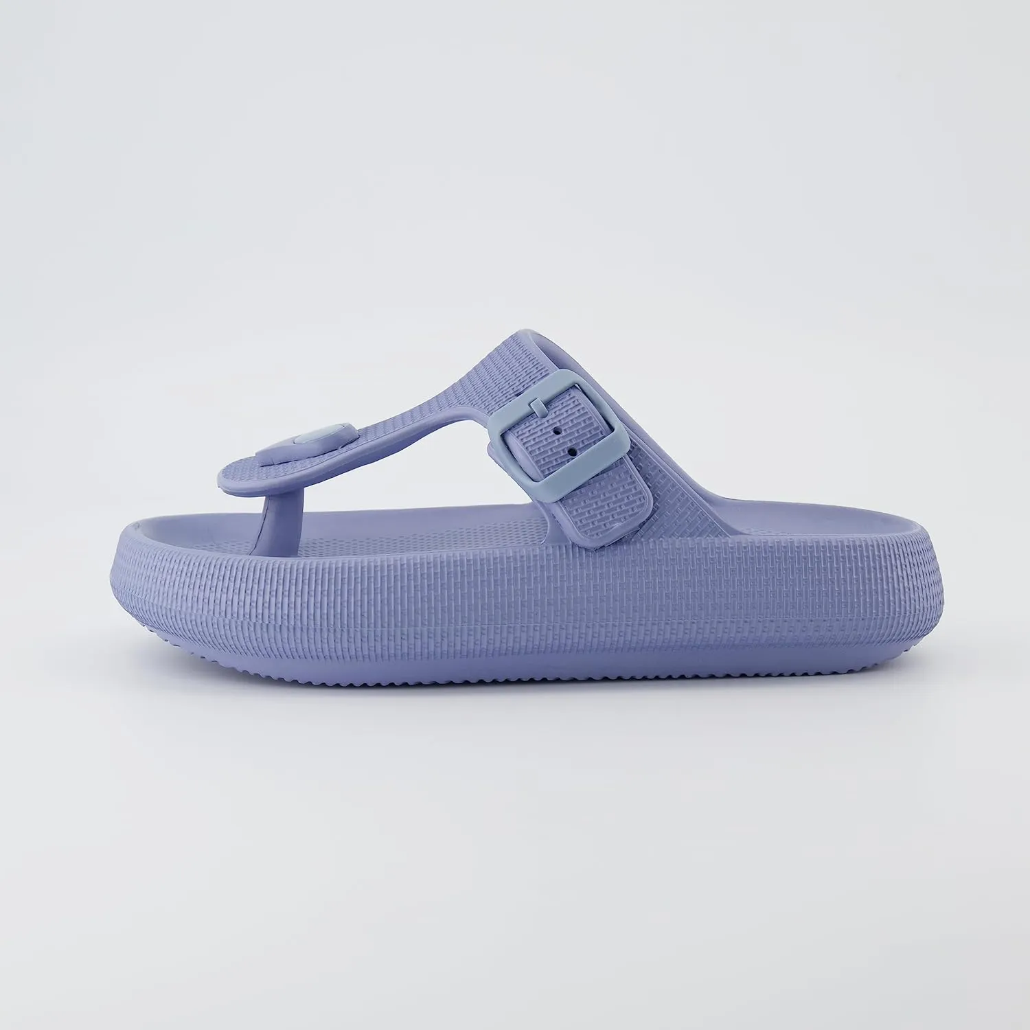 CUSHIONAIRE Women's Flo thong recovery cloud pool slide sandal with  Comfort