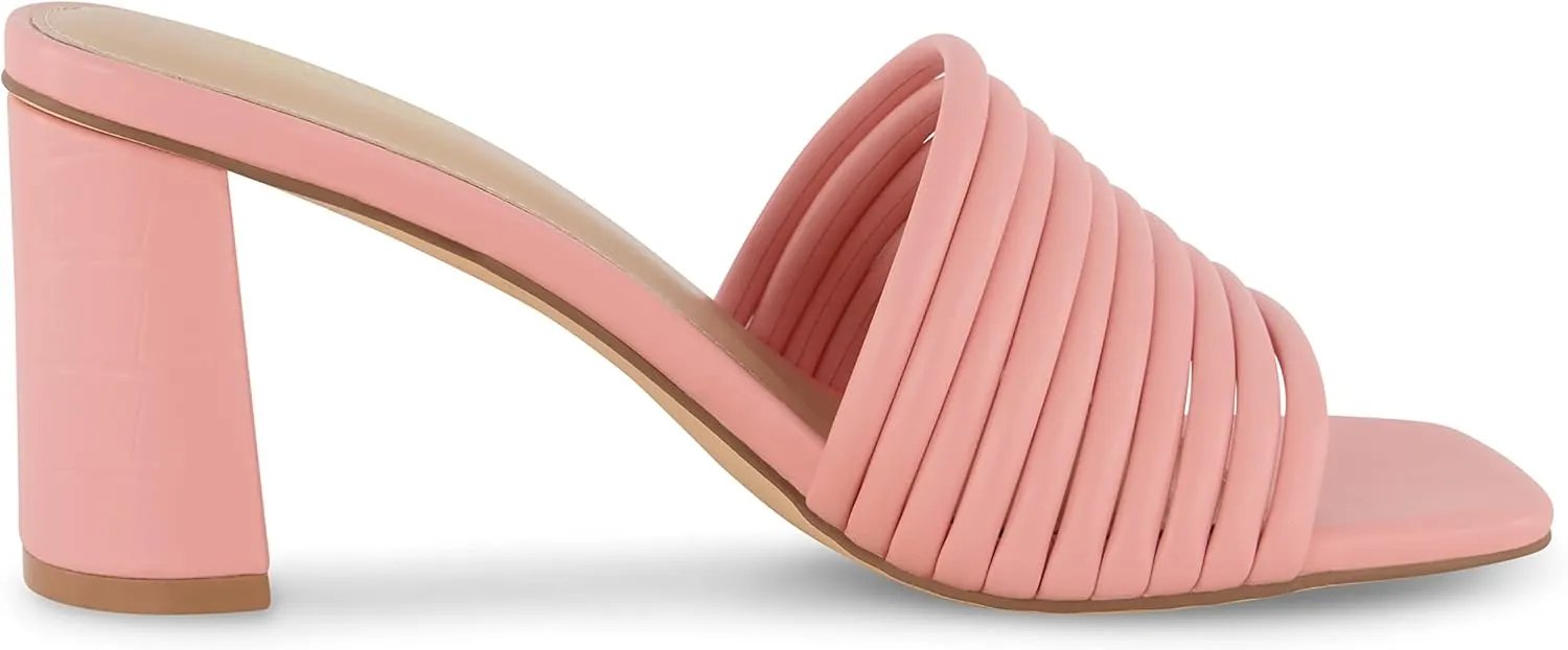 CUSHIONAIRE Women's Irma Strappy Block Heel Sandal  Memory Foam