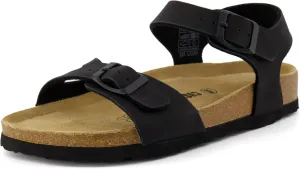 CUSHIONAIRE Women's Lauri Cork footbed Sandal with  Comfort