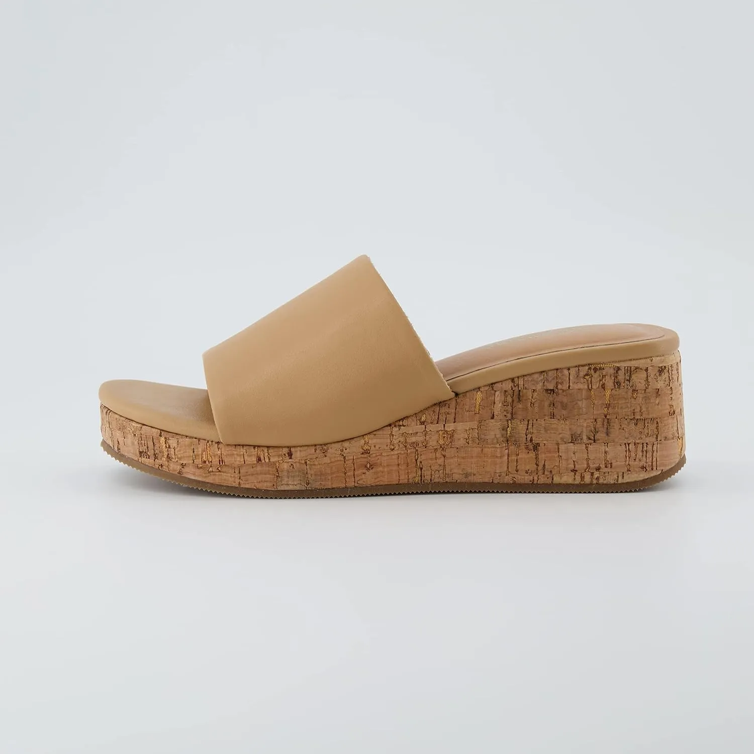 CUSHIONAIRE Women's Nano cork wedge sandal  Memory Foam, Wide Widths Available