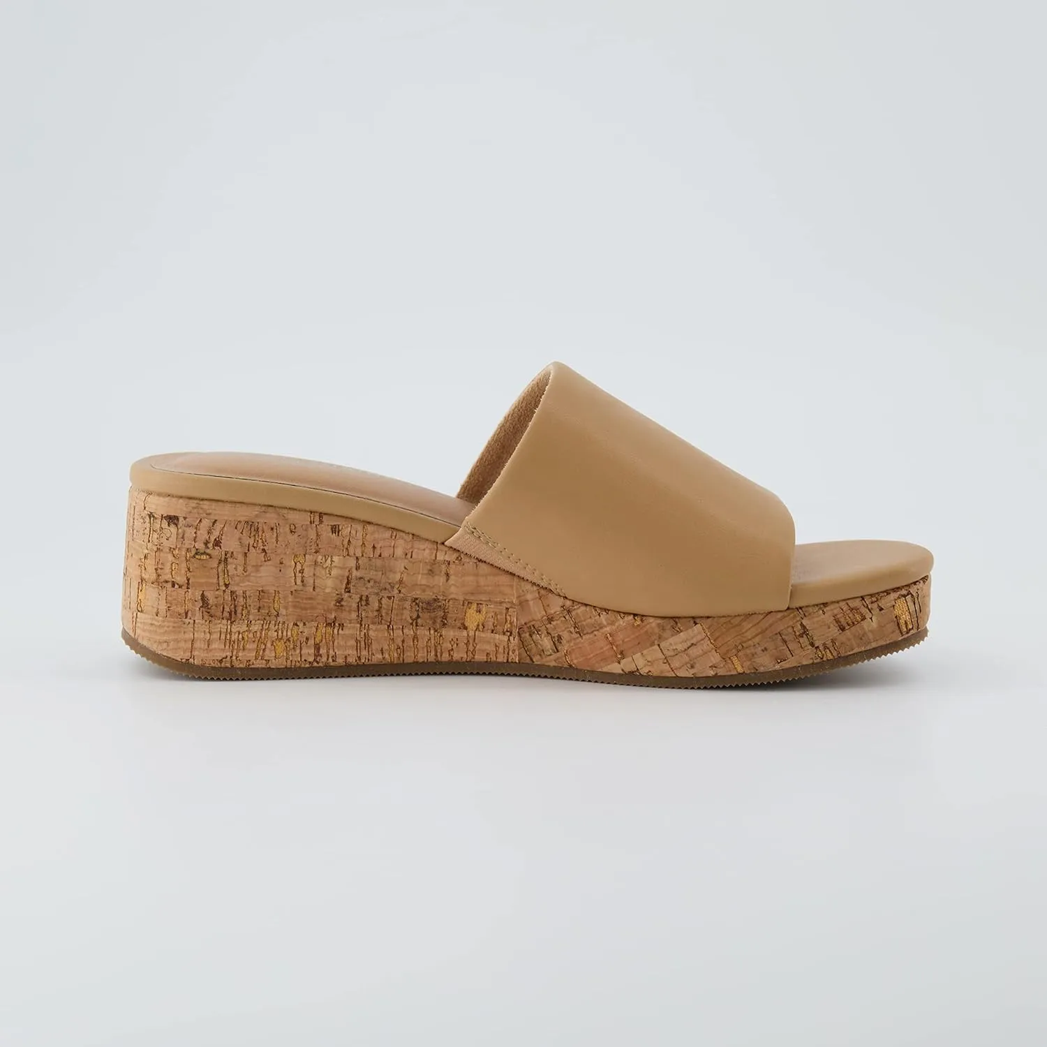 CUSHIONAIRE Women's Nano cork wedge sandal  Memory Foam, Wide Widths Available