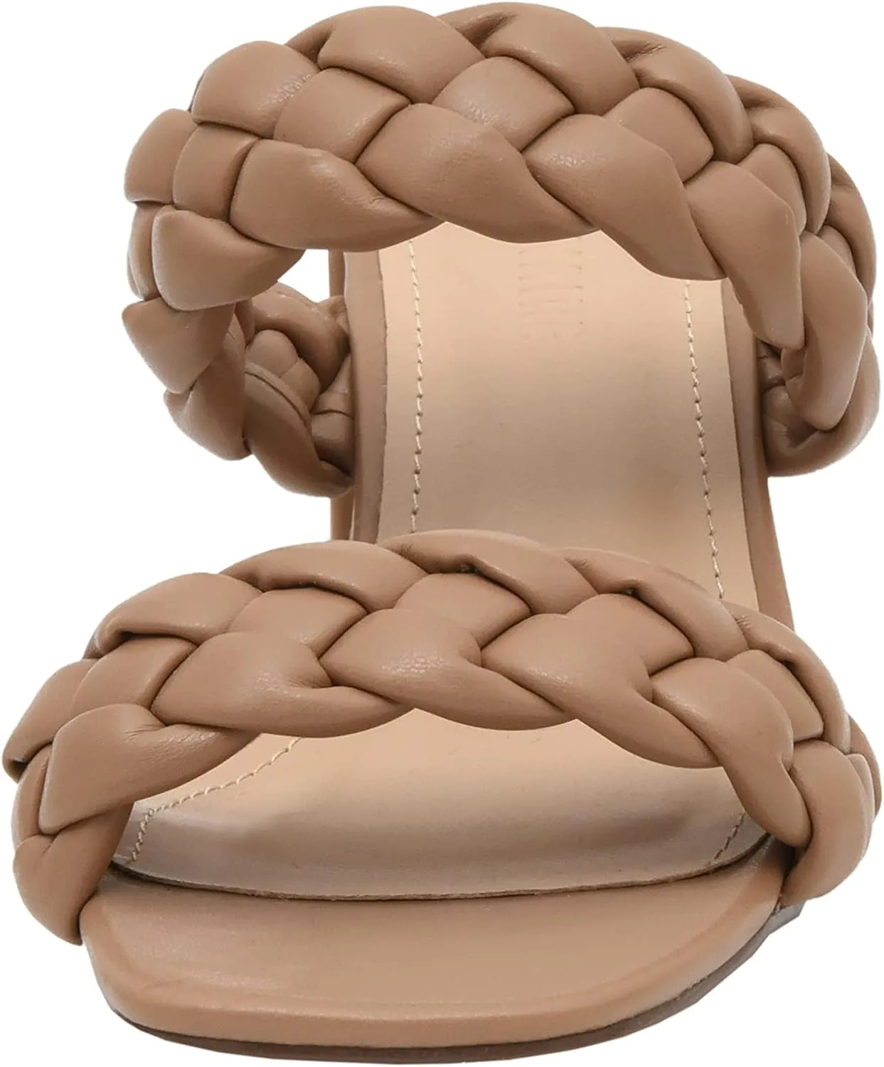 CUSHIONAIRE Women's Onyx braided Heel Sandal  Memory Foam, Wide Widths Available