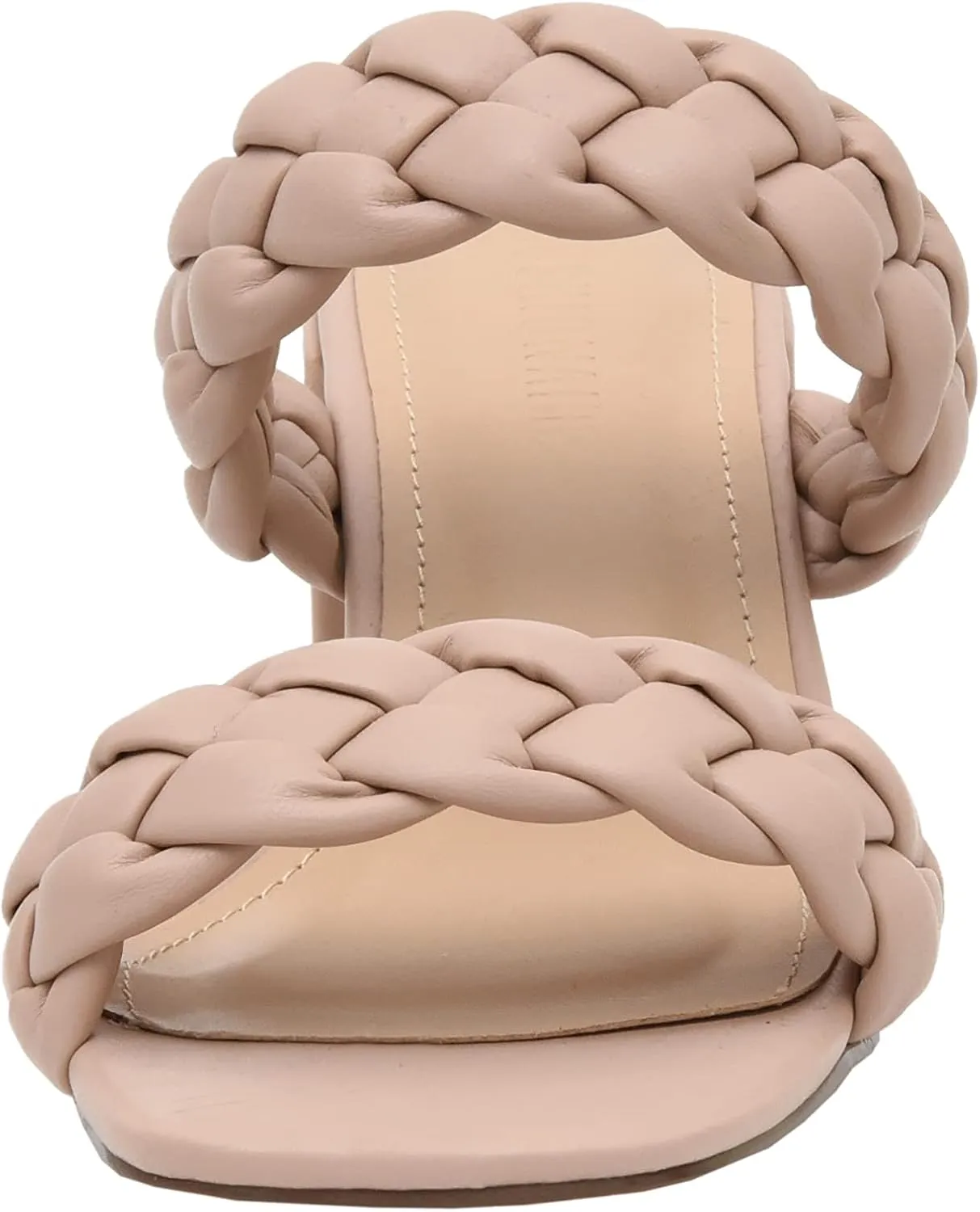 CUSHIONAIRE Women's Onyx braided Heel Sandal  Memory Foam, Wide Widths Available