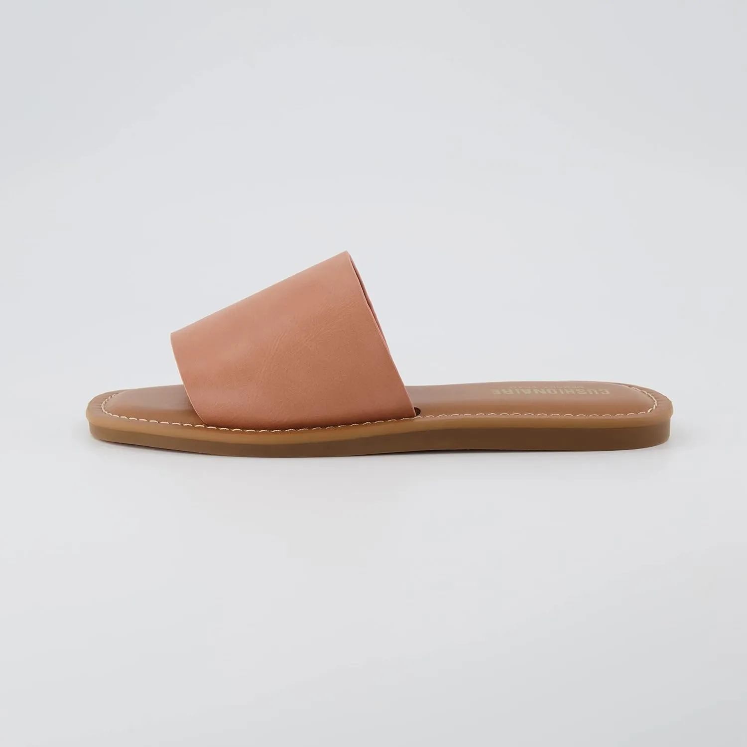 CUSHIONAIRE Women's Spicy slide Sandal with Memory Foam