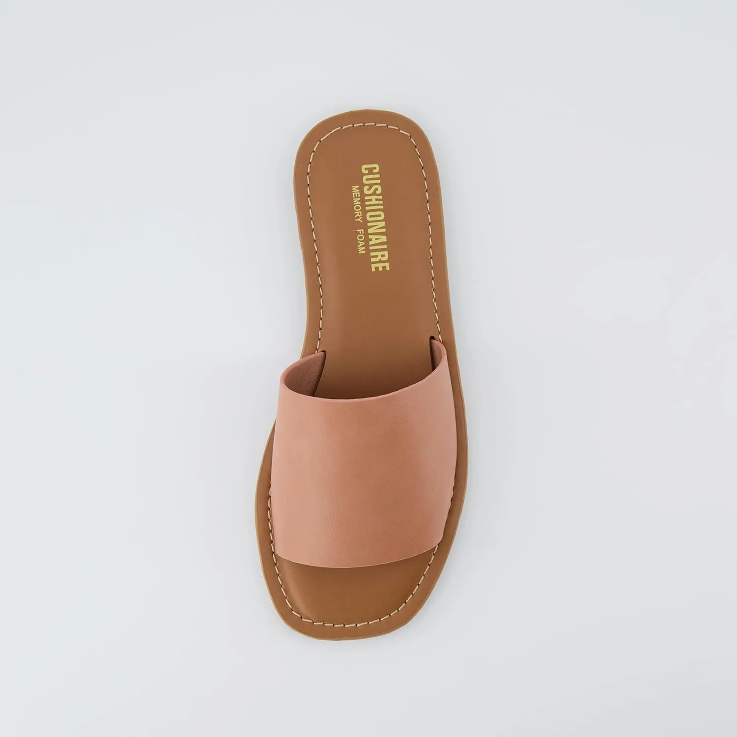 CUSHIONAIRE Women's Spicy slide Sandal with Memory Foam