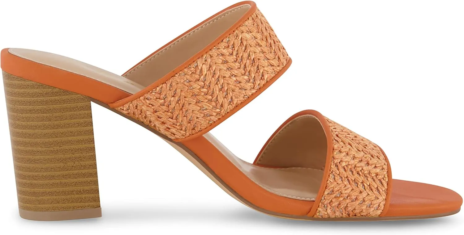 CUSHIONAIRE Women's Tosh two band heel sandal  Memory Foam and Wide Widths Available