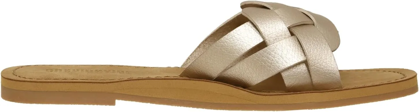 CUSHIONAIRE Women's Winnie woven slide Sandal  Comfort Foam