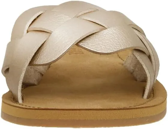 CUSHIONAIRE Women's Winnie woven slide Sandal  Comfort Foam
