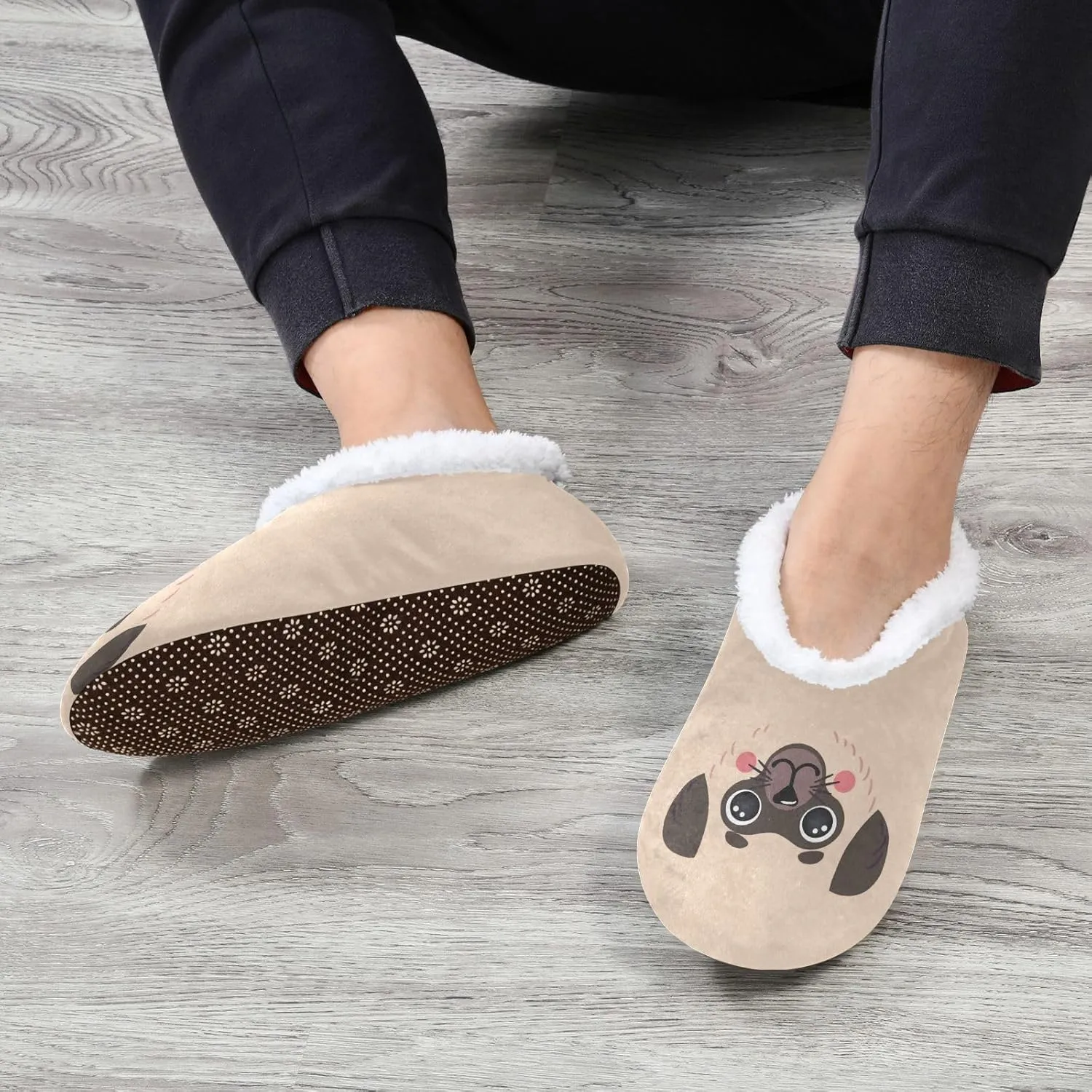 Cute Koala Bear Indoor House Slippers Spa Winter Slipper Home Slippers Soft Memory Foam Slipper Non Slip for Travel Hotel Bedroom Shoes M