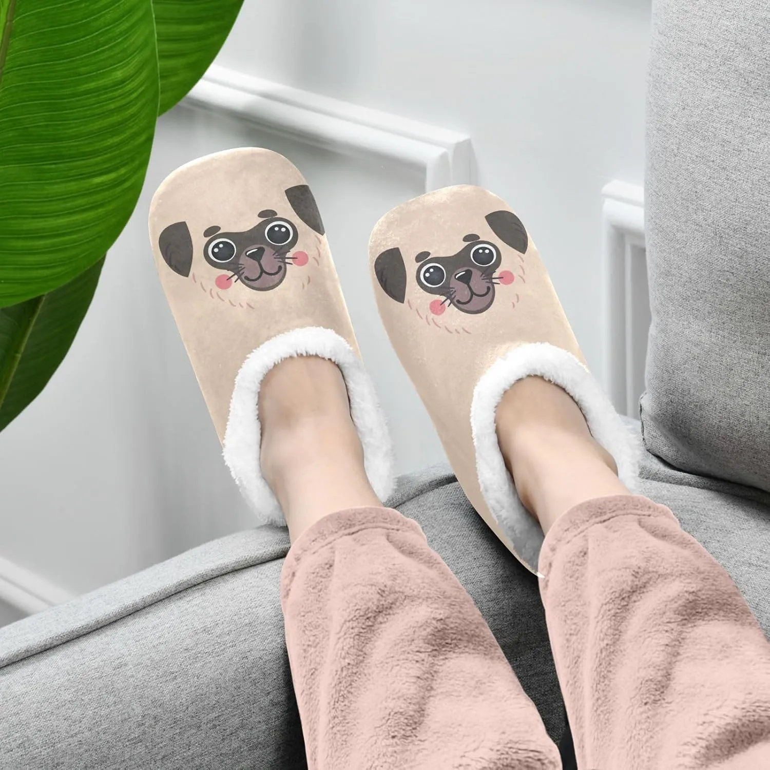 Cute Koala Bear Indoor House Slippers Spa Winter Slipper Home Slippers Soft Memory Foam Slipper Non Slip for Travel Hotel Bedroom Shoes M