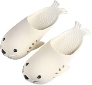 Cute Novelty Seal Pillow Slipper Cloud Slides Non-Slip Summer Slipper