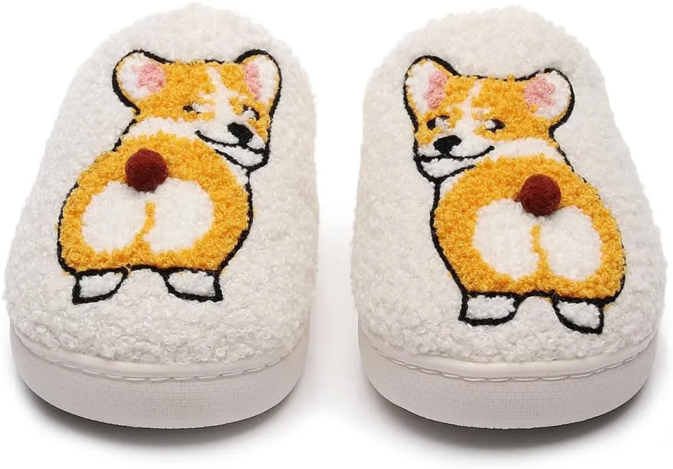 Cute Slippers For Women Men Fuzzy Cushioned Comfort Slip-On House Shoes Memory Foam Slippers