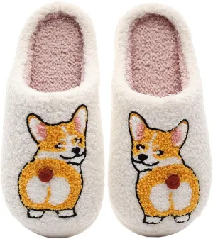 Cute Slippers For Women Men Fuzzy Cushioned Comfort Slip-On House Shoes Memory Foam Slippers