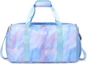 Dance Bag for Girls Teen Duffle Bag Gymnastics Gym Bag Overnight Travel Bag Sports Ballet Bag Weekender Sleepover Carry On Bag with Shoe Compartments Water Resistant