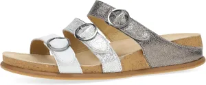 Dansko Campbell Slip-On Wedge Sandal for Women -Low Profile Wedge with Arch Support, Adjustable Fit for Walking Comfort
